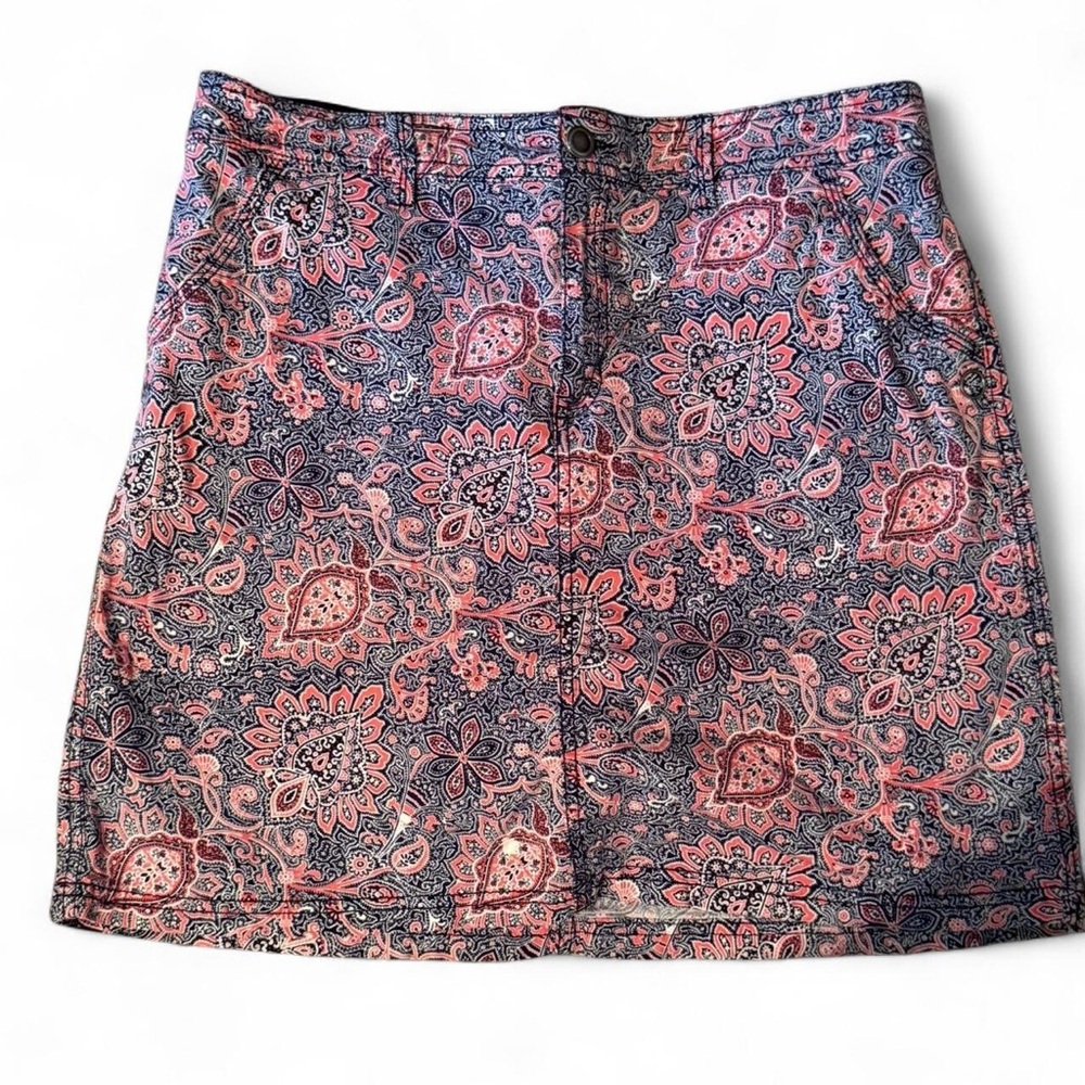 Floral Paisley Women's Skort - Pink and Navy